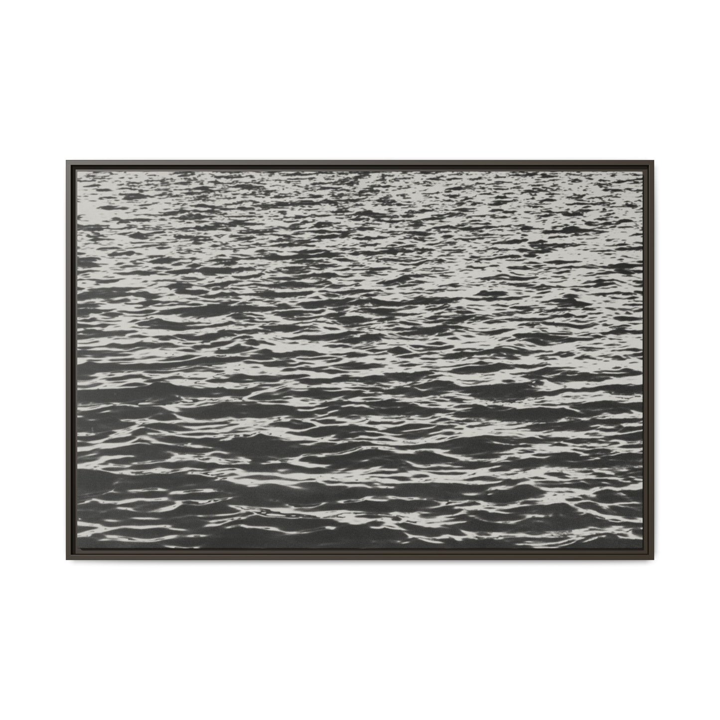 Deep Water - Black & White - Framed Canvas