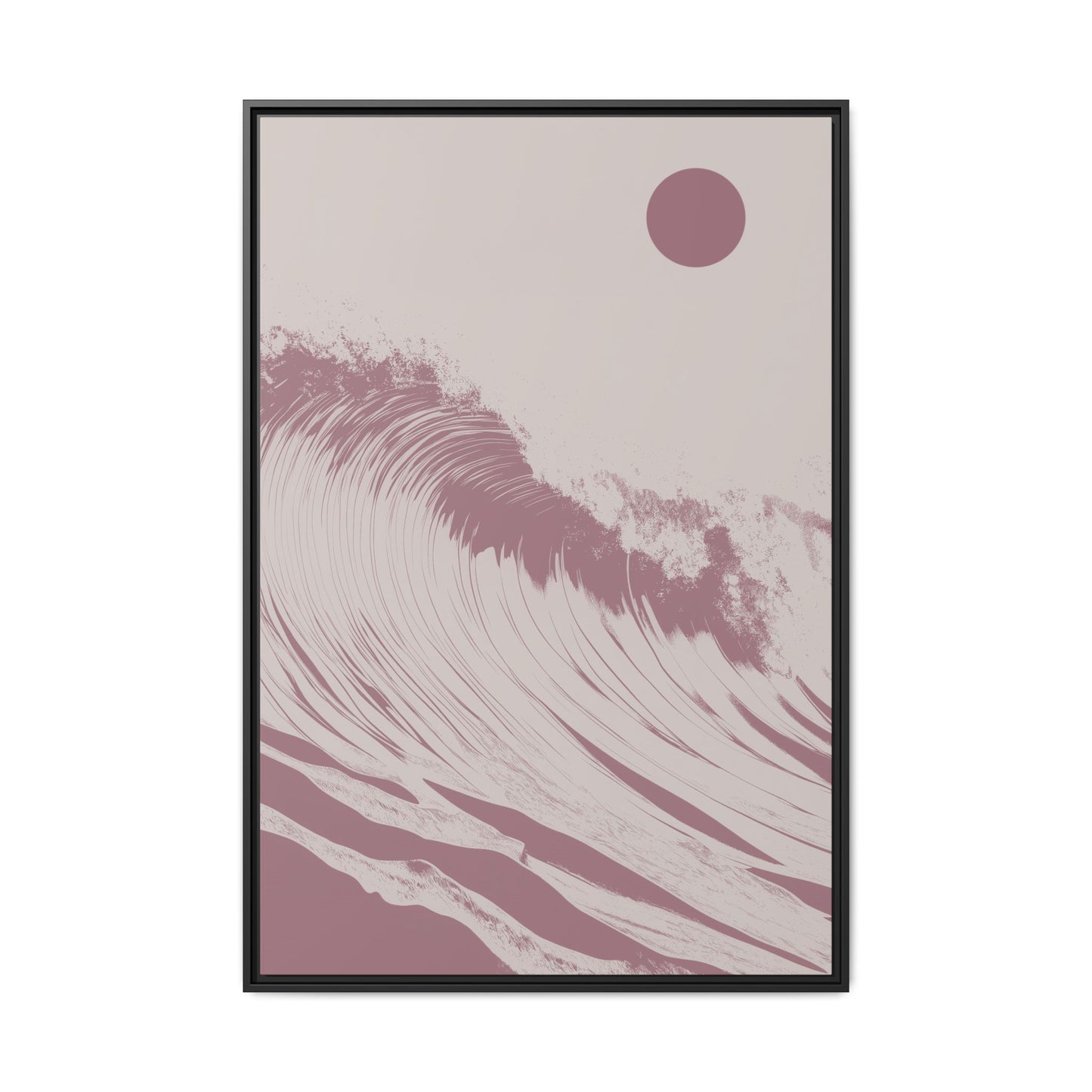 Thresh Wave - Rose - Framed Canvas
