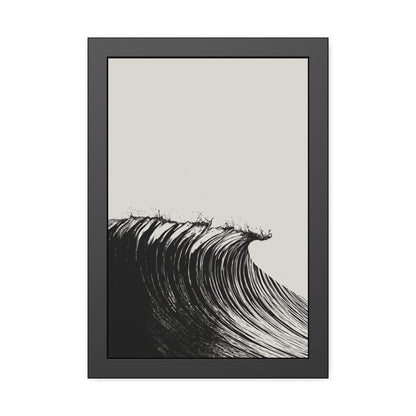 Peak - Black & White - Framed Print