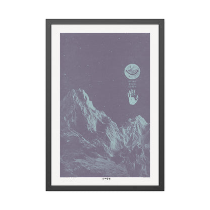 Hello From Earth - Purple Haze - Framed Print