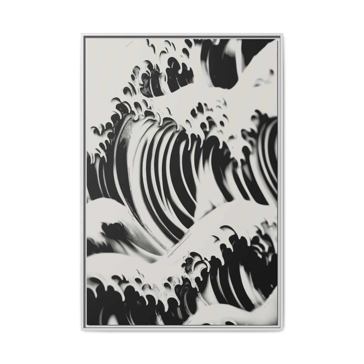 Eastern Crest - Black & White - Framed Canvas