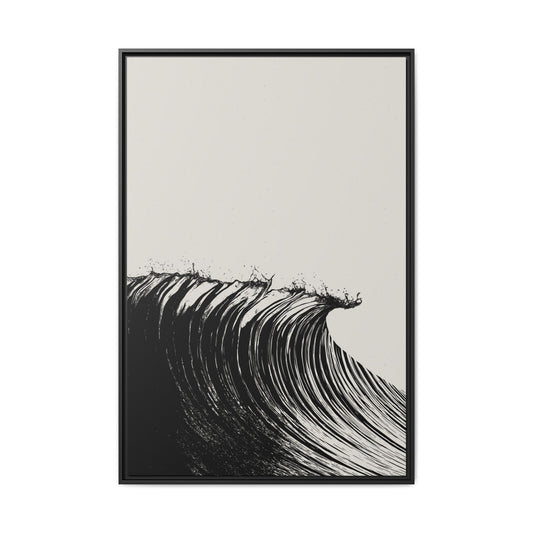 Peak - Black & White - Framed Canvas