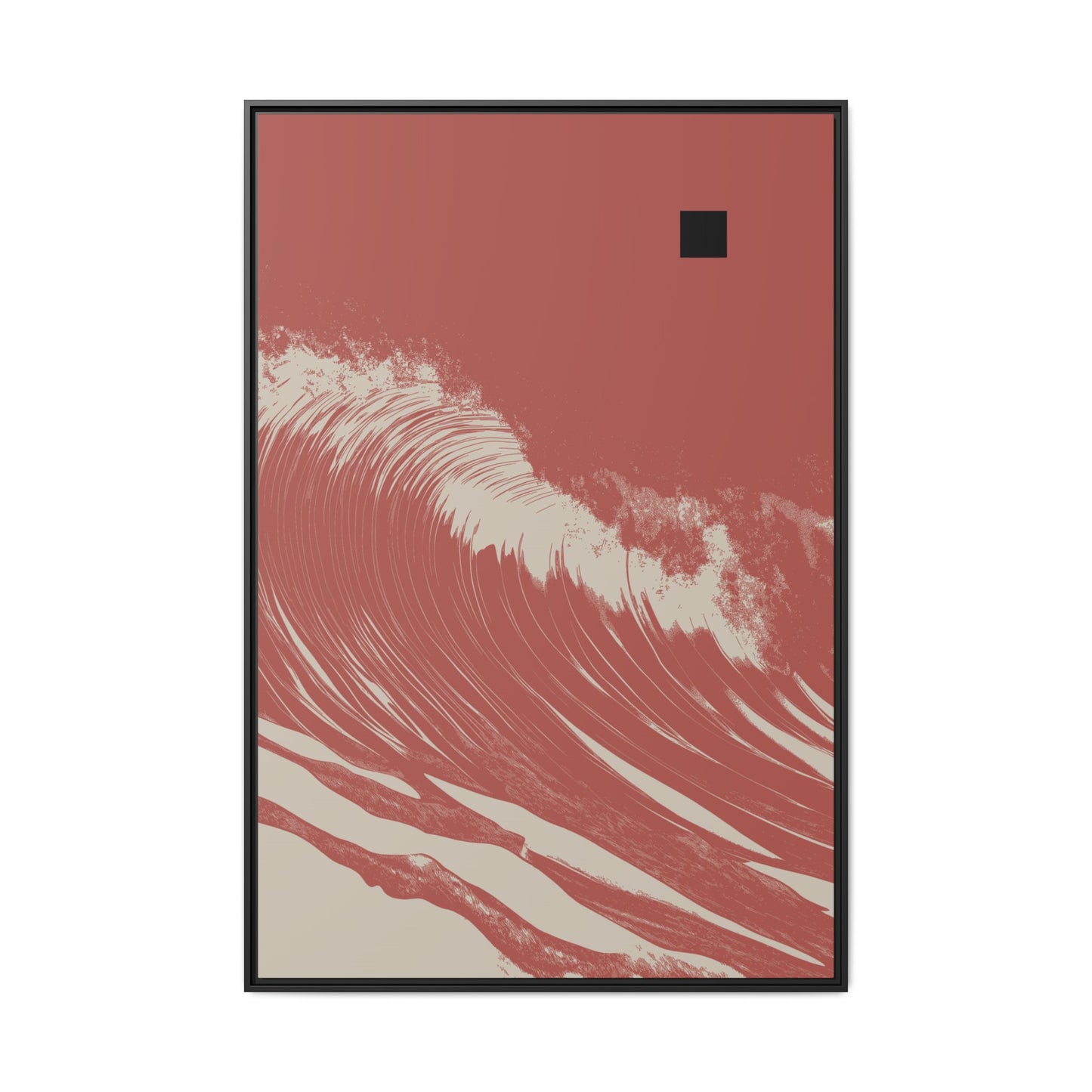 Invert - Burnt Red - Framed Canvas