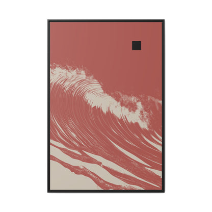 Invert - Burnt Red - Framed Canvas