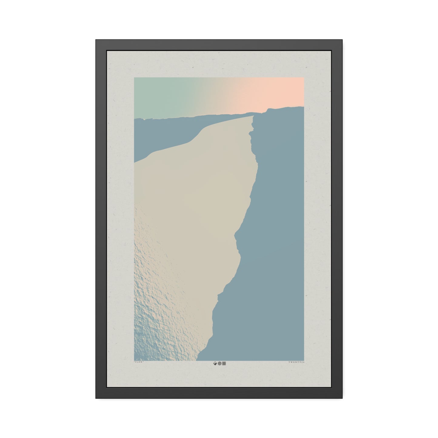 Flow - Blue Haze - Framed Print