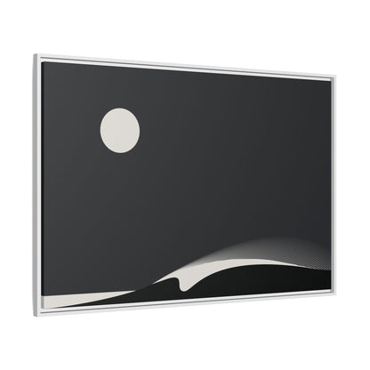 Night Wave 4 - Black - Framed Canvas
