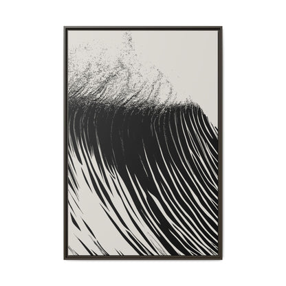 Ledge - Black & White - Framed Canvas