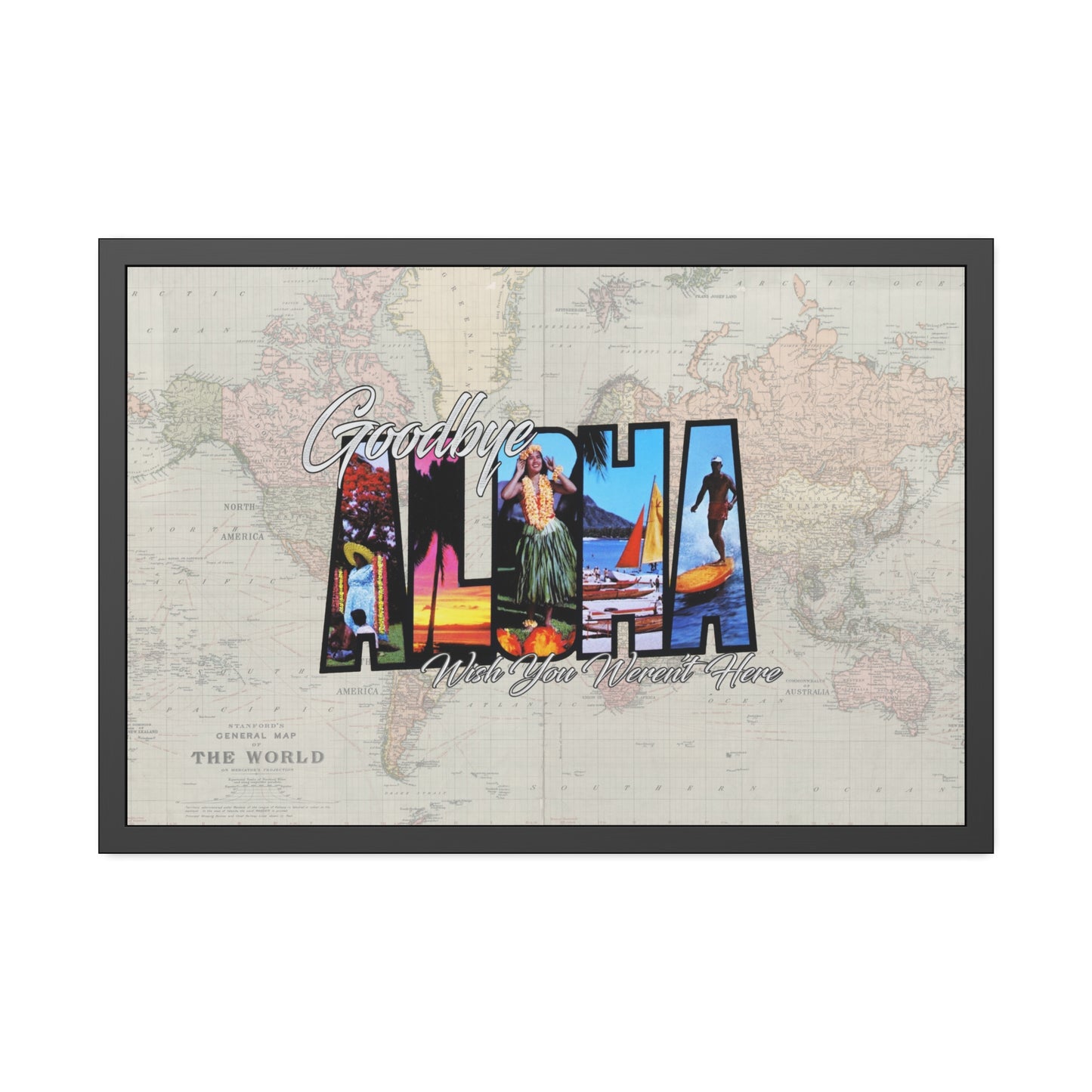 Aloha - Wish You Weren't Here  - Framed Print