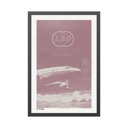 Take A Trip - L.S.D. Travel - Rose - Framed Print