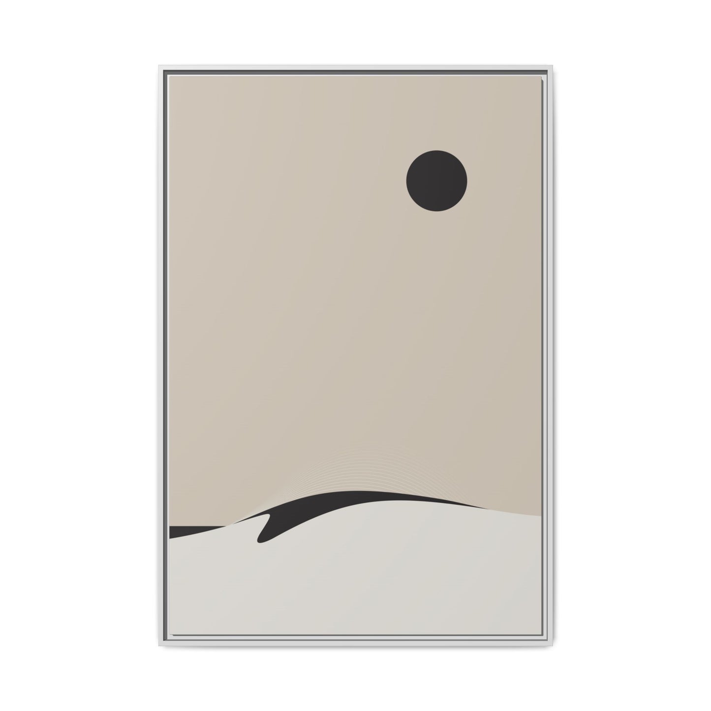 Day Wave 3 - Sand - Framed Canvas