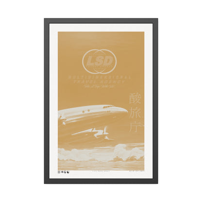 Take A Trip - L.S.D. Travel - Gold - Framed Print
