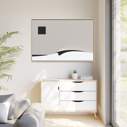 Minimalist Black & White Matte Canvas Print (Framed)