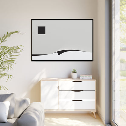 Minimalist Black & White Matte Canvas Print (Framed)