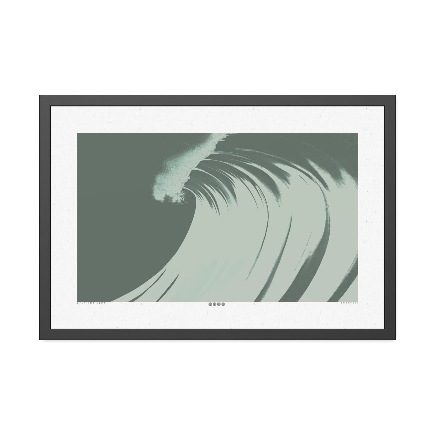 Pitch - Sage - Framed Print