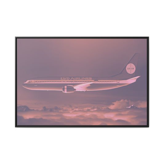 L.S.D. Airlines - Dusk - XL Framed Canvas