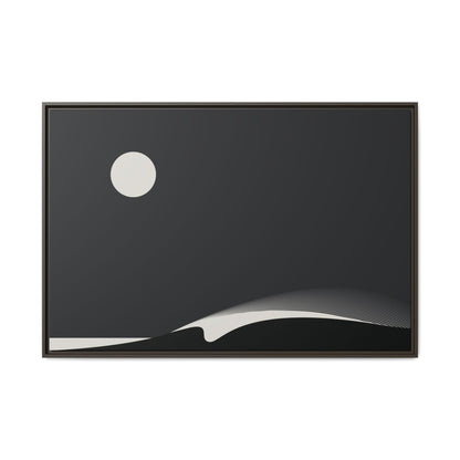 Night Wave 4 - Black - Framed Canvas