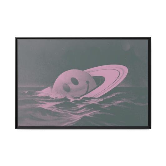 Everything Is Fine - Sea Green - Framed Canvas