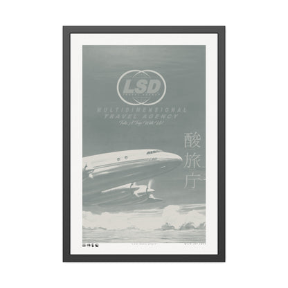 Take A Trip - L.S.D. Travel - Sage - Framed Print