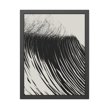 Ledge - Black & White - Framed Print