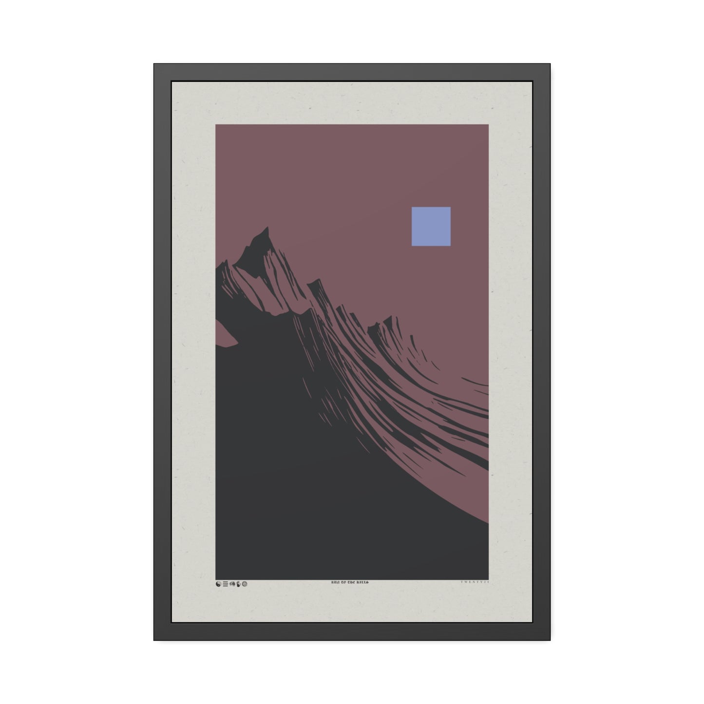 Run 2 The Hills - Plum - Framed Print