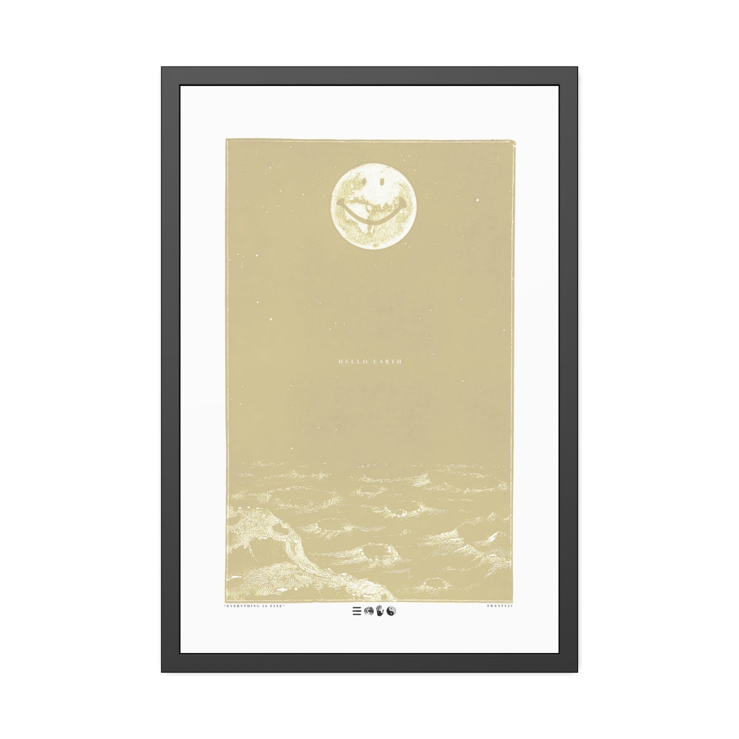Hello Earth - Sunny- Framed Print