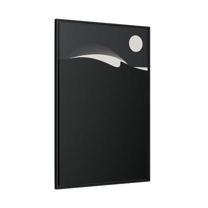 Night Wave 1 - Black - Framed Canvas