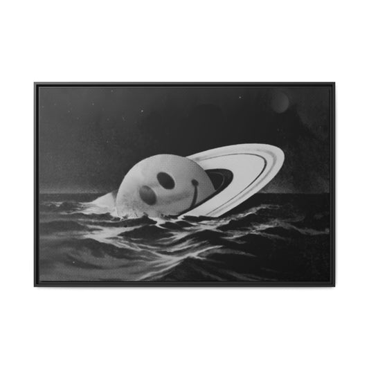 Everything Is Fine - Black & White - Framed Canvas