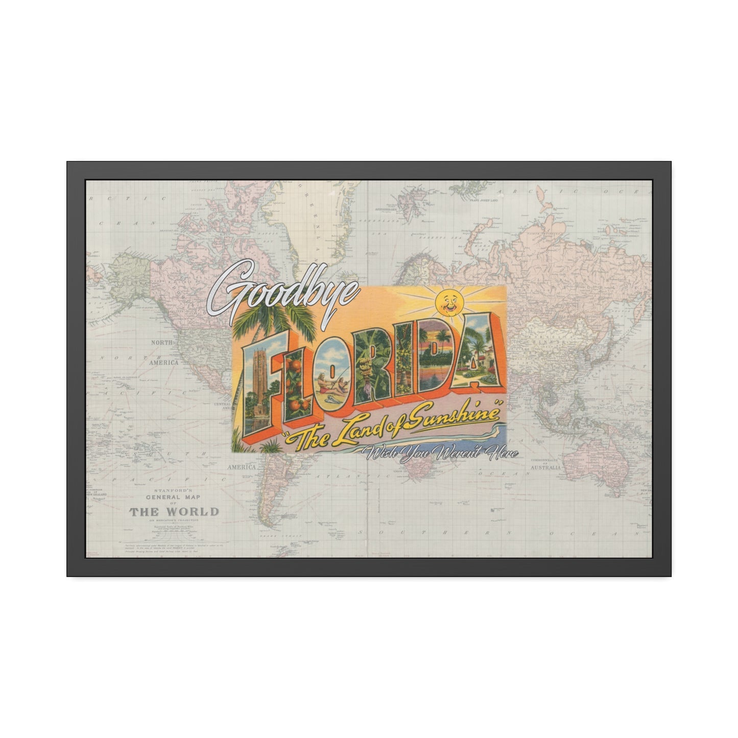 Florida - Wish You Weren't Here  - Framed Print