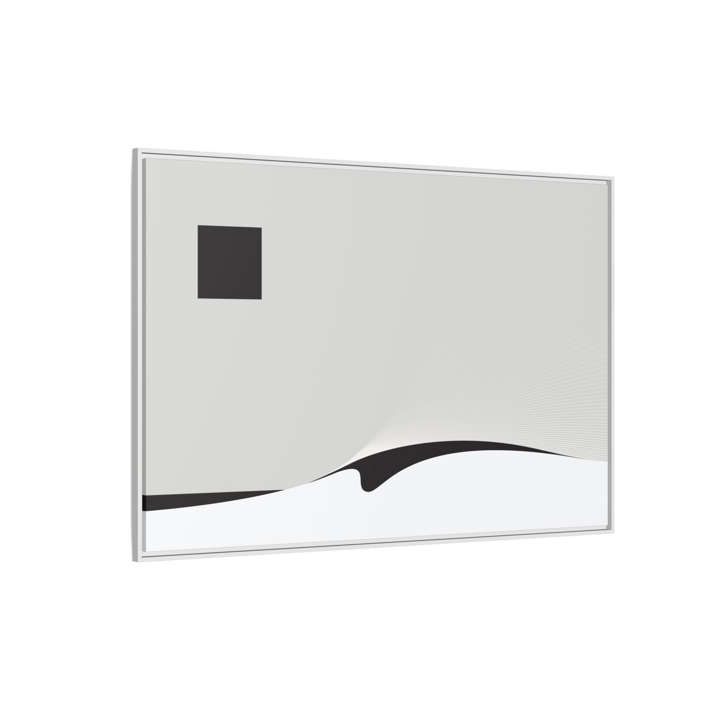 Minimalist Black & White Matte Canvas Print (Framed)