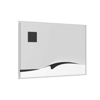 Minimalist Black & White Matte Canvas Print (Framed)