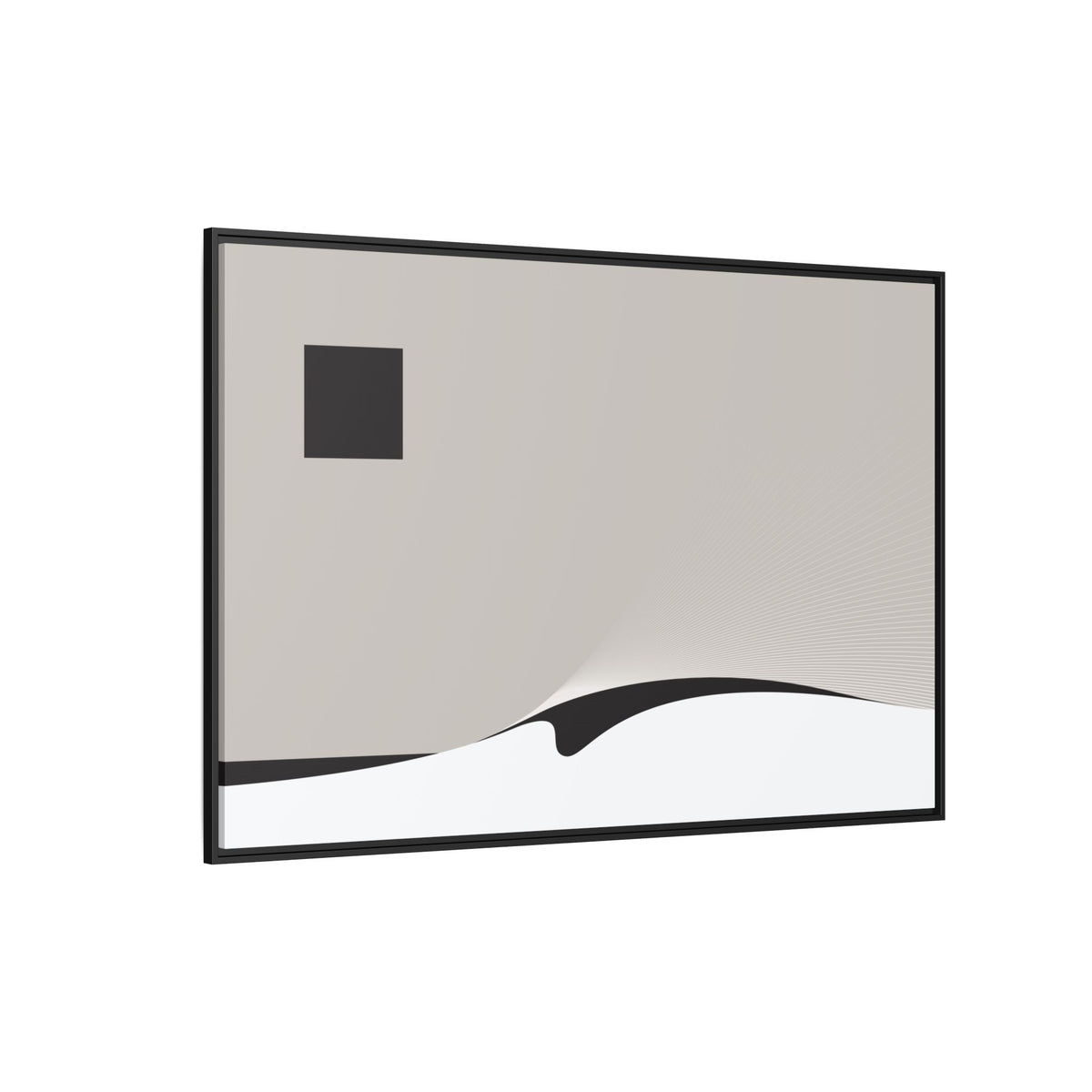 Minimalist Black & White Matte Canvas Print (Framed)