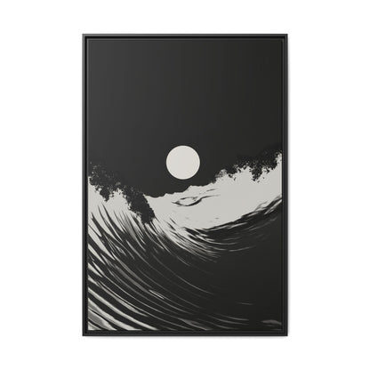 Washed - Black & White - Framed Canvas