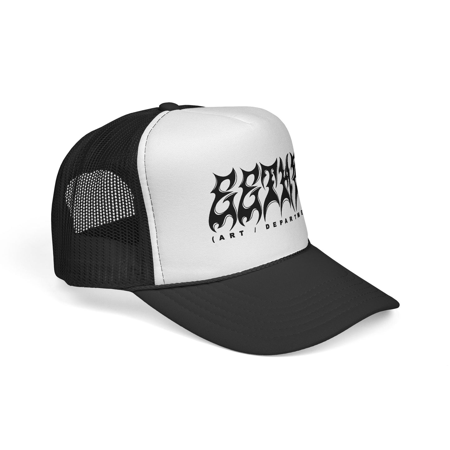 Trucker Cap — Gothic Script "Geyar" Art Department Mesh Hat