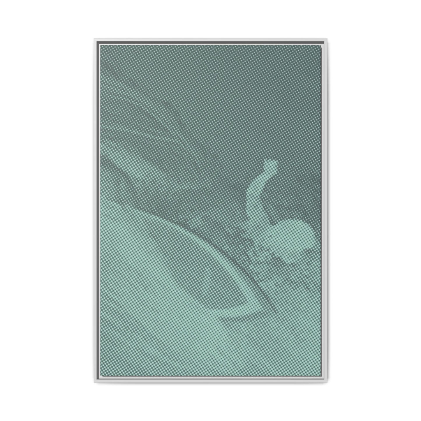 Buttons Cover Shot - Green Haze - Framed Canvas