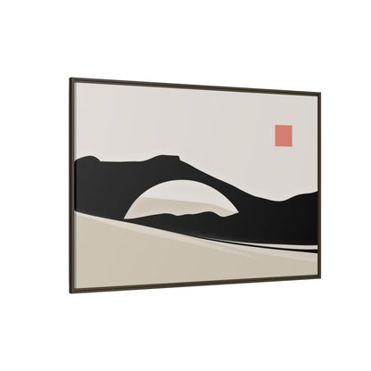 Abstract Desert Arch Matte Canvas Print — Framed Minimalist Wall Art