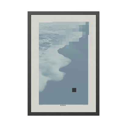 Washed 3 - Blue Haze - Framed Print