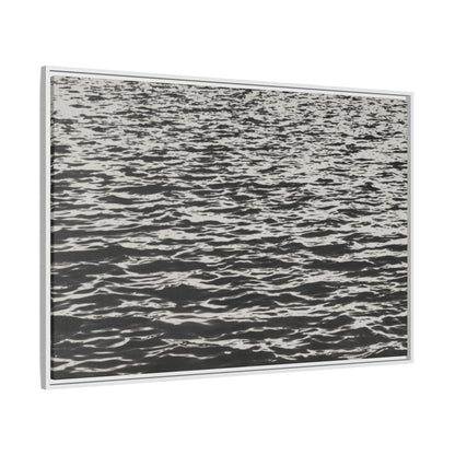 Deep Water - Black & White - Framed Canvas