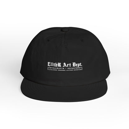 Surf Cap — Minimal "Earth Art Lab" Embroidered Flat-Brim Hat