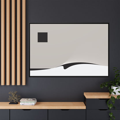 Minimalist Black & White Matte Canvas Print (Framed)