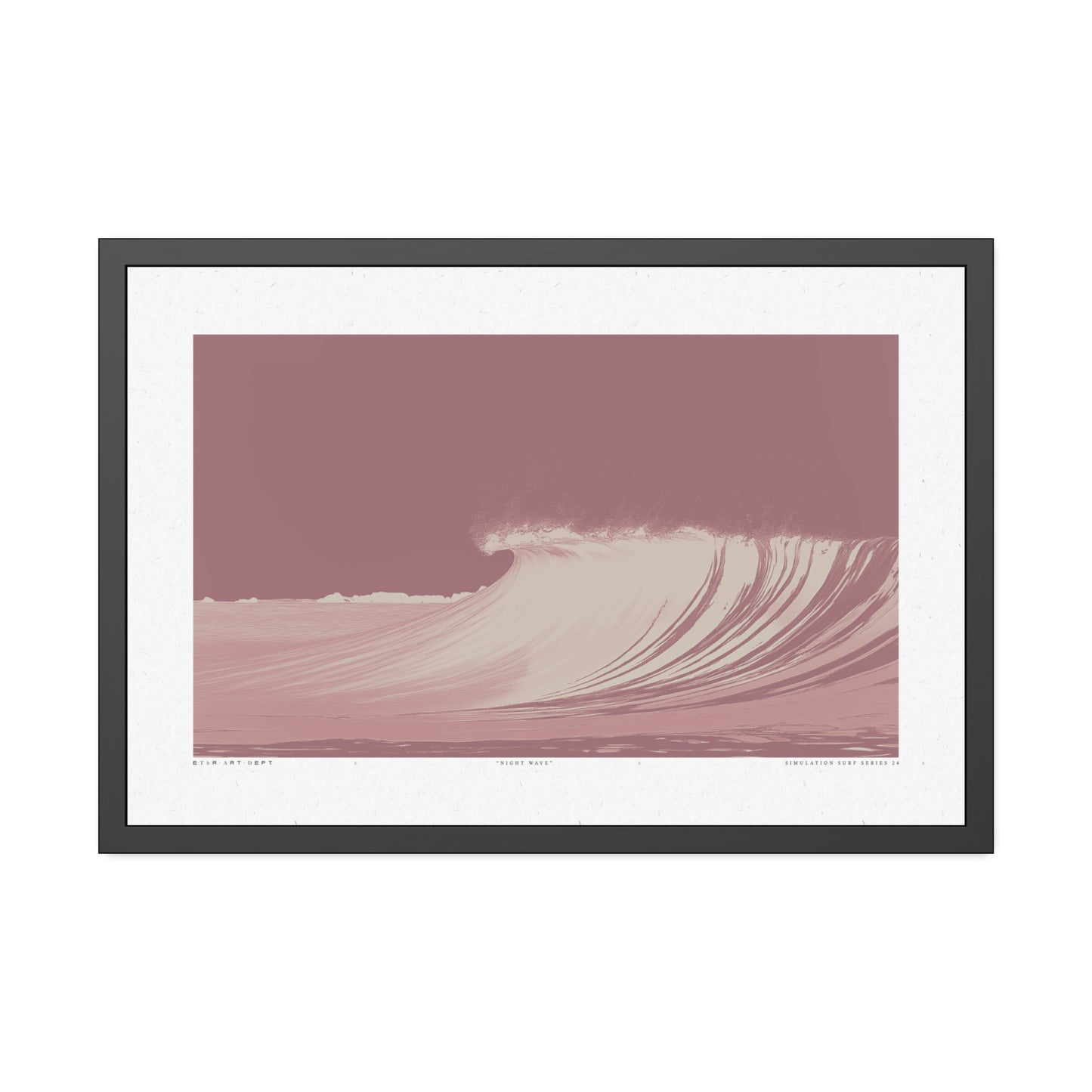 Night Wave 2 - Burnt - Framed Print