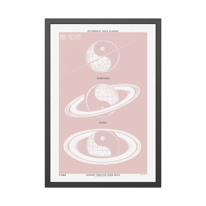 SaturnDay - Blush - Framed Print