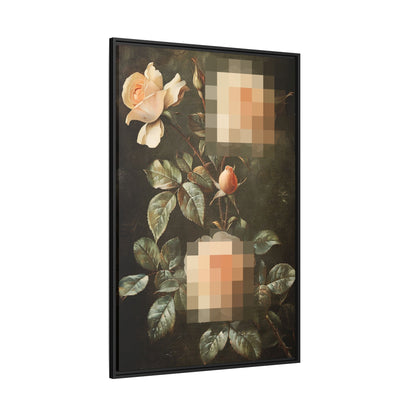 Double Rose - Framed Canvas