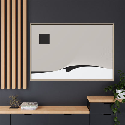 Minimalist Black & White Matte Canvas Print (Framed)