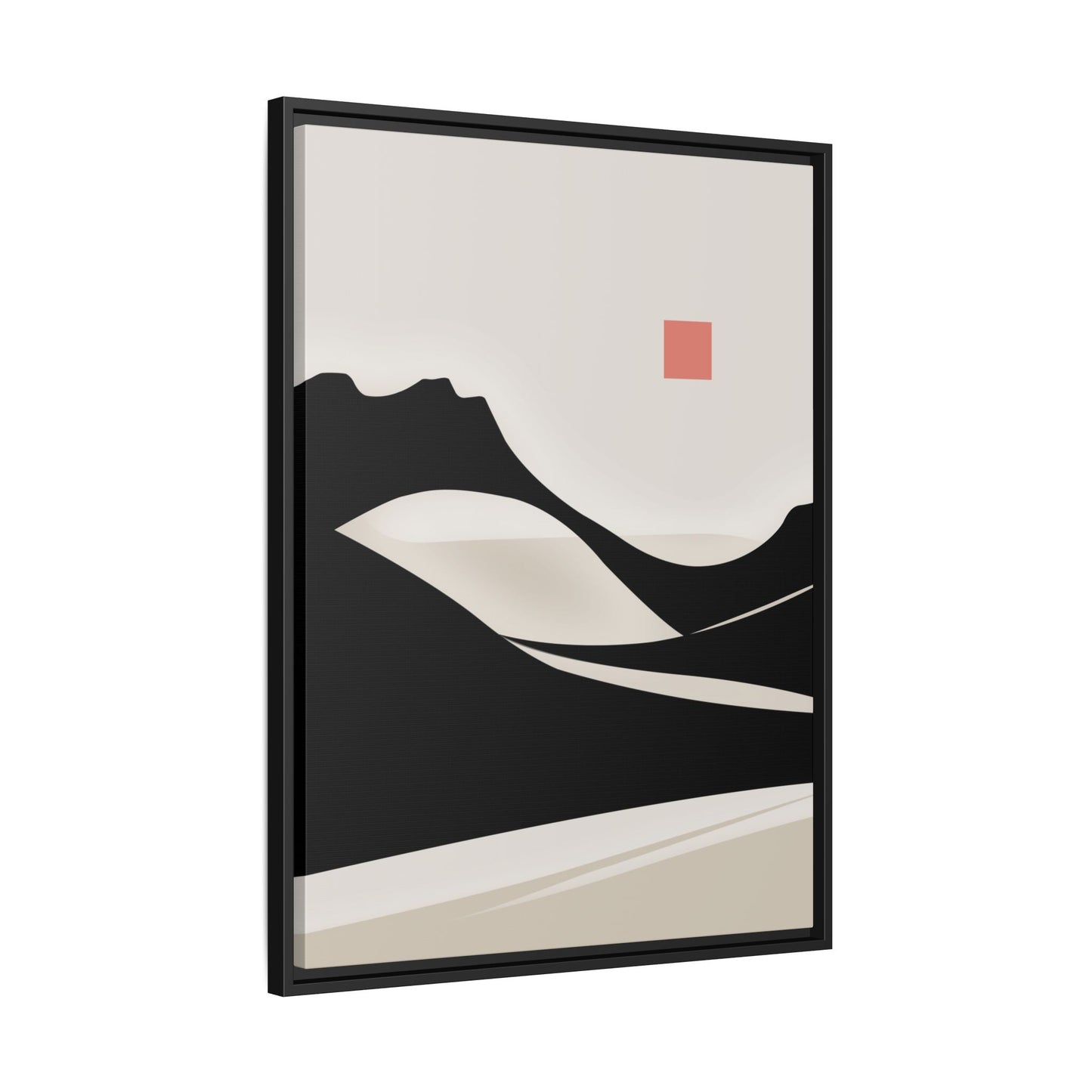 Minimalist Desert Landscape Matte Canvas Print (Framed)