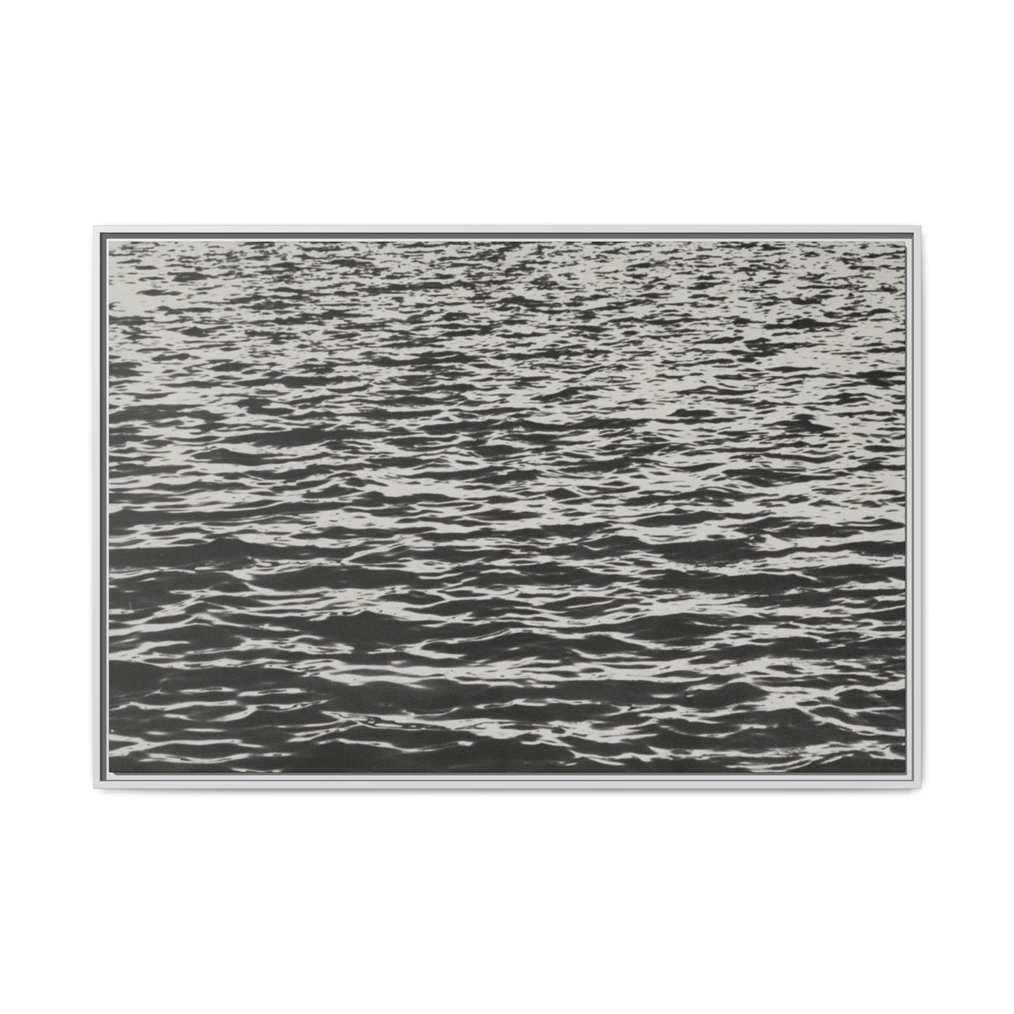 Deep Water - Black & White - Framed Canvas