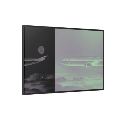 Split L.S.D. Airlines - Purple Haze - XL Framed Canvas