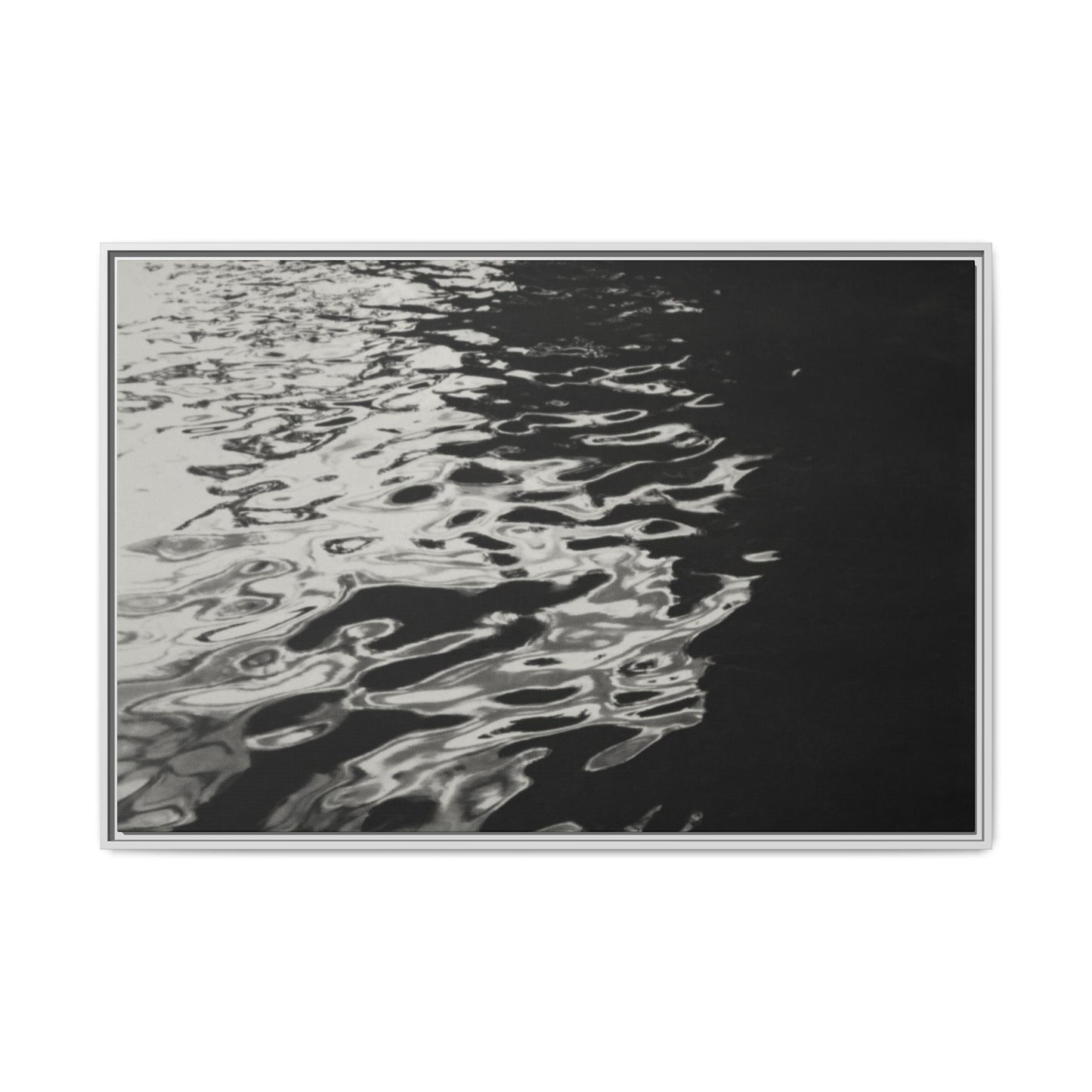 Reflections - Black & White - Framed Canvas