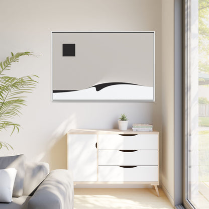 Minimalist Black & White Matte Canvas Print (Framed)