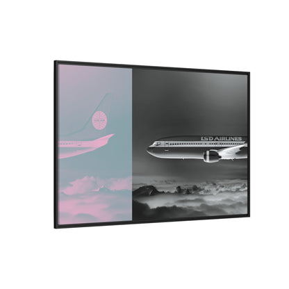 Split L.S.D. Airlines - Night - XL Framed Canvas