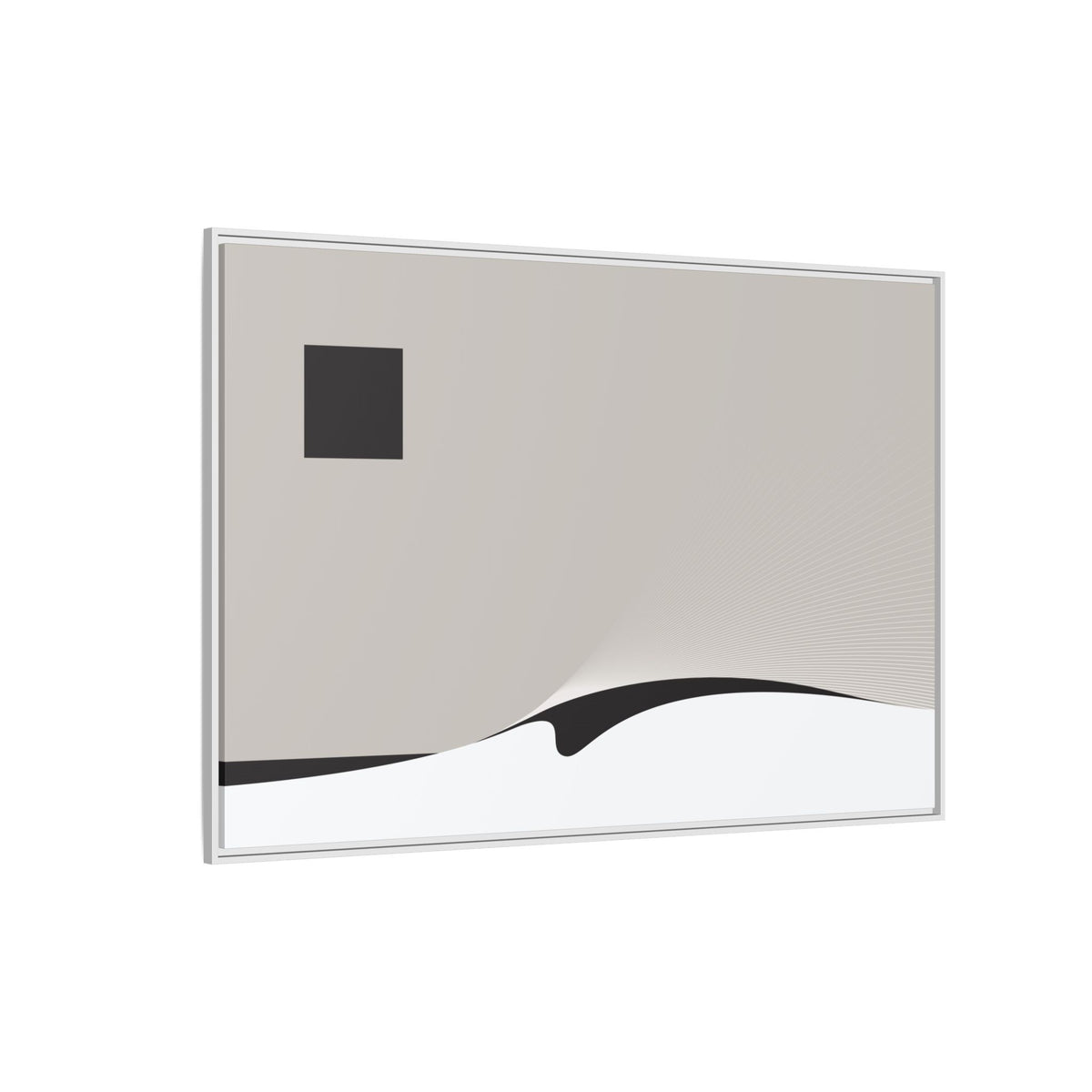 Minimalist Black & White Matte Canvas Print (Framed)